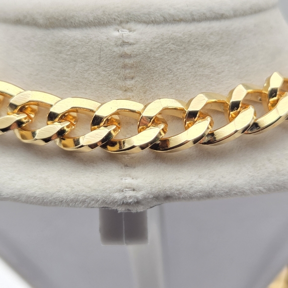 Vintage FRED HAYMAN Beverly Hills Gold Tone Chunky Curb Chain 'H' Tassel - Picture 10 of 13